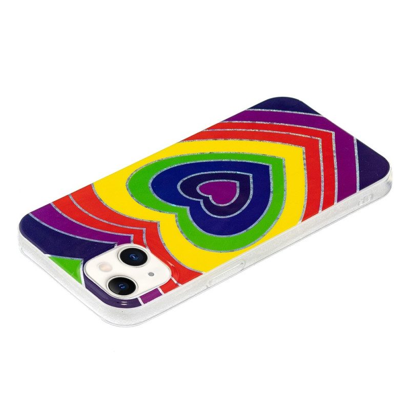 Hoesje voor iPhone 15 Plus Psychedelisch Hart