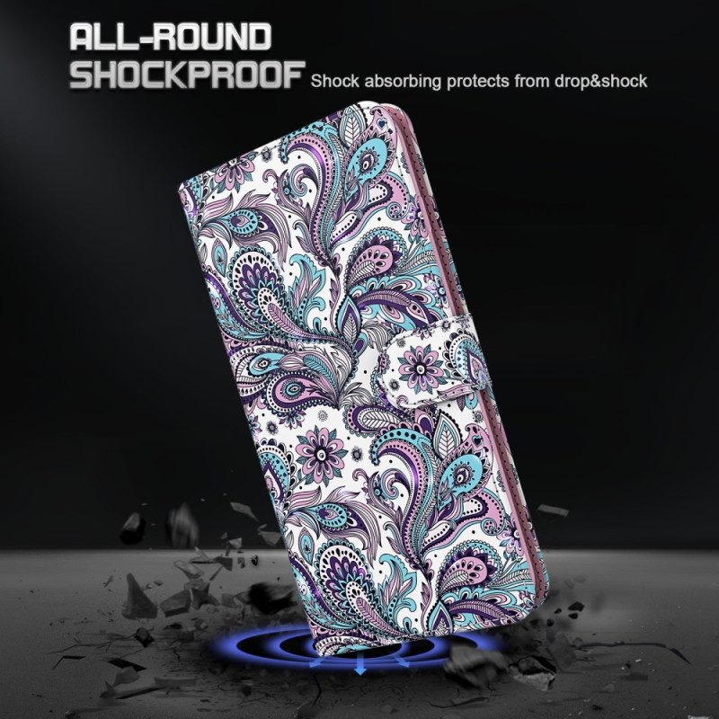 Leren Hoesje voor iPhone 15 Plus Met Ketting 3d-patroon Met Riem