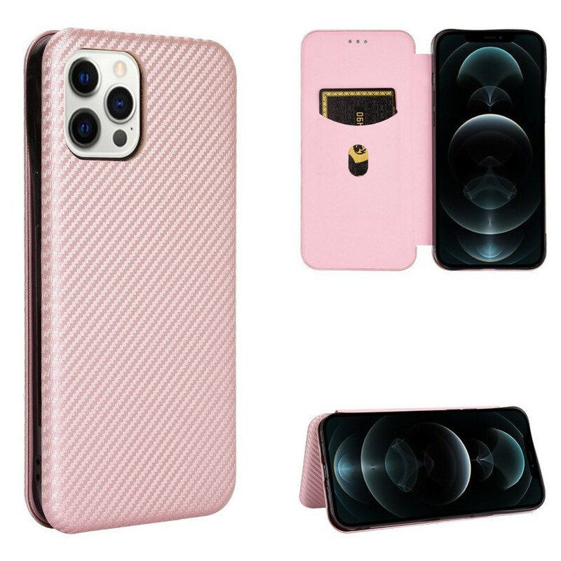 Bescherming Hoesje voor iPhone 13 Pro Max Folio-hoesje Koolstofvezel