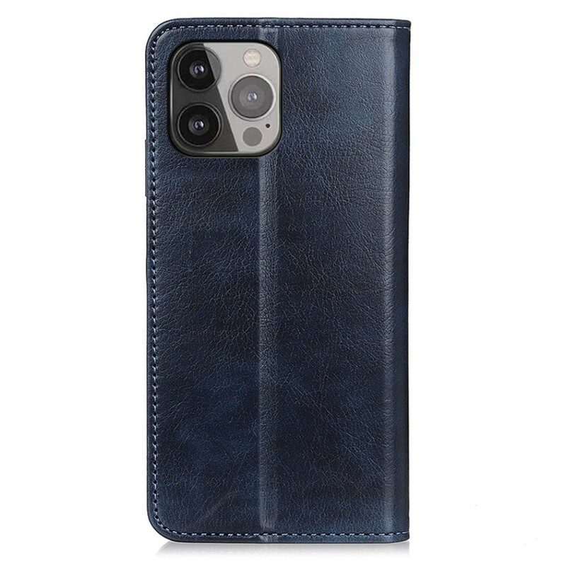 Bescherming Hoesje voor iPhone 13 Pro Max Folio-hoesje Lychee Splitleer