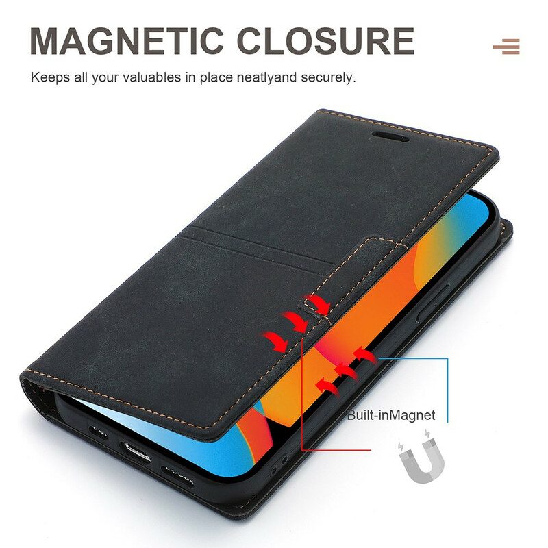 Bescherming Hoesje voor iPhone 13 Pro Max Folio-hoesje Stijl Lederen Stiksels Magnetische Sluiting