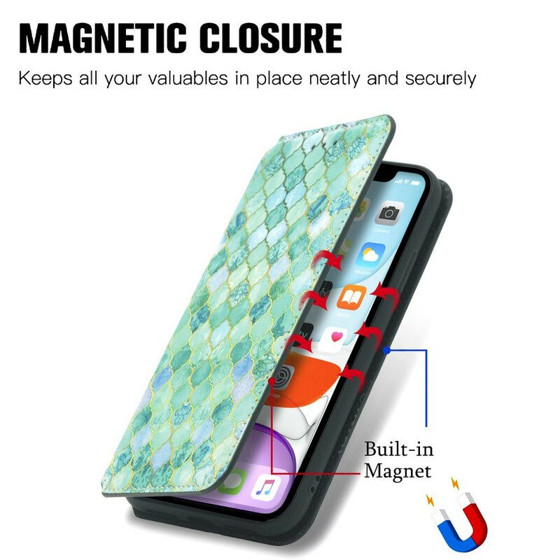 Bescherming Hoesje voor iPhone 13 Pro Max Folio-hoesje Verrassend Kleurrijk Patroon