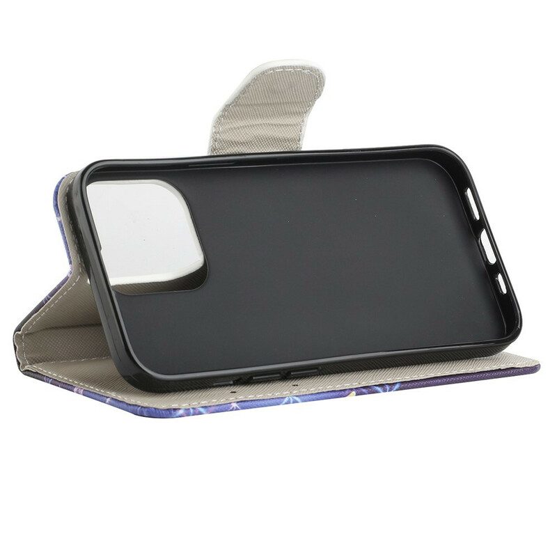 Flip Case voor iPhone 13 Pro Max Blijf Kalm En Schitter