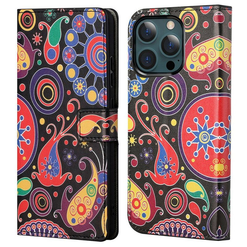 Flip Case voor iPhone 13 Pro Max Galaxy-ontwerp