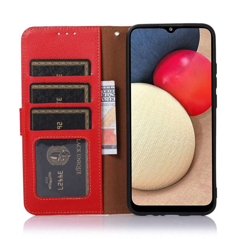 Flip Case voor iPhone 13 Pro Max Lychee-stijl Rfid Khazneh