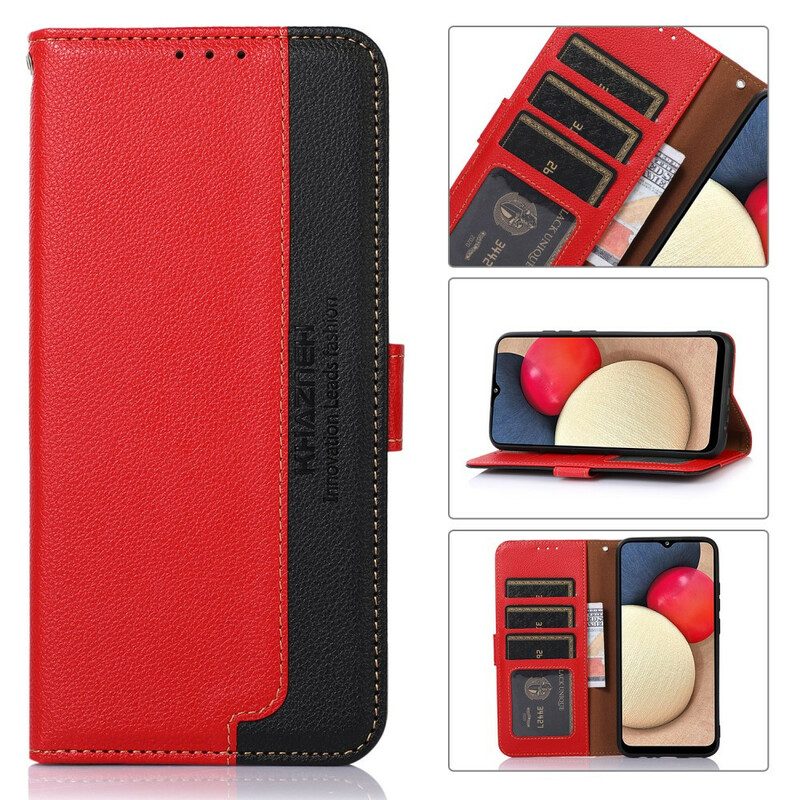 Flip Case voor iPhone 13 Pro Max Lychee-stijl Rfid Khazneh