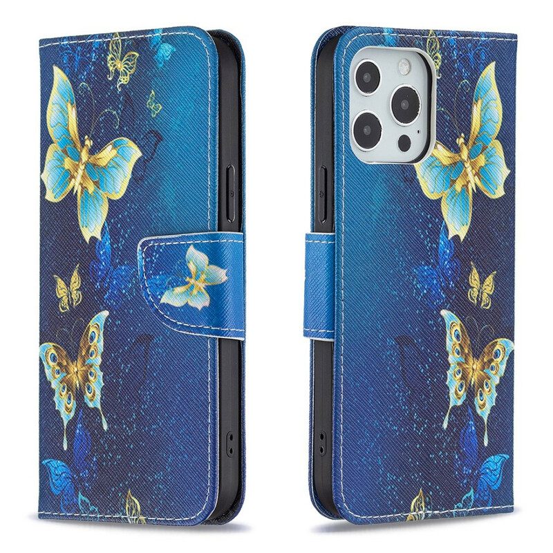 Flip Case voor iPhone 13 Pro Max Ongelooflijke Vlinders