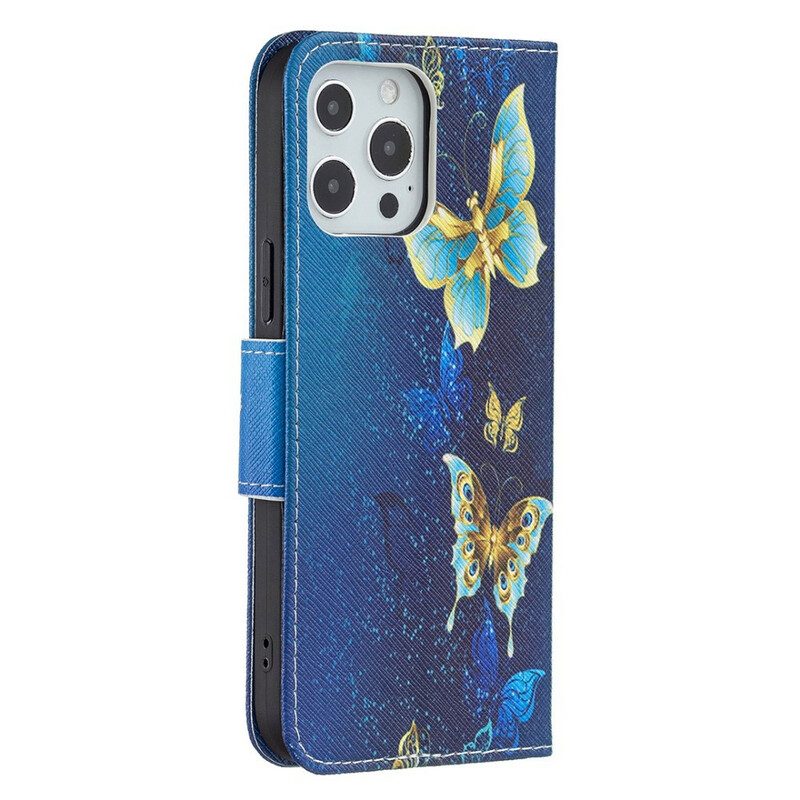 Flip Case voor iPhone 13 Pro Max Ongelooflijke Vlinders