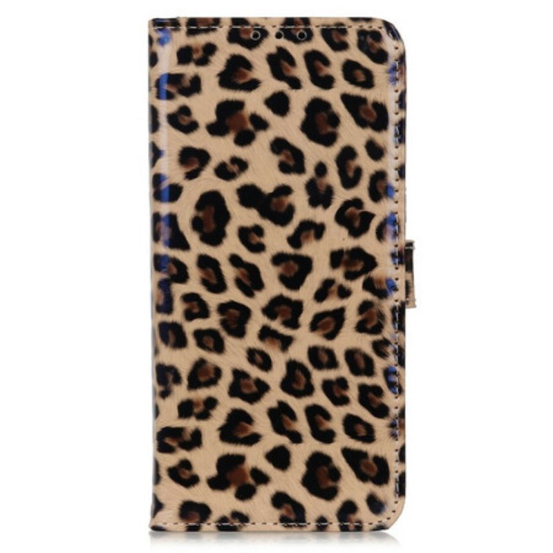 Folio-hoesje voor iPhone 13 Pro Max Gewoon Luipaard