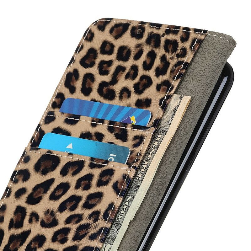 Folio-hoesje voor iPhone 13 Pro Max Gewoon Luipaard