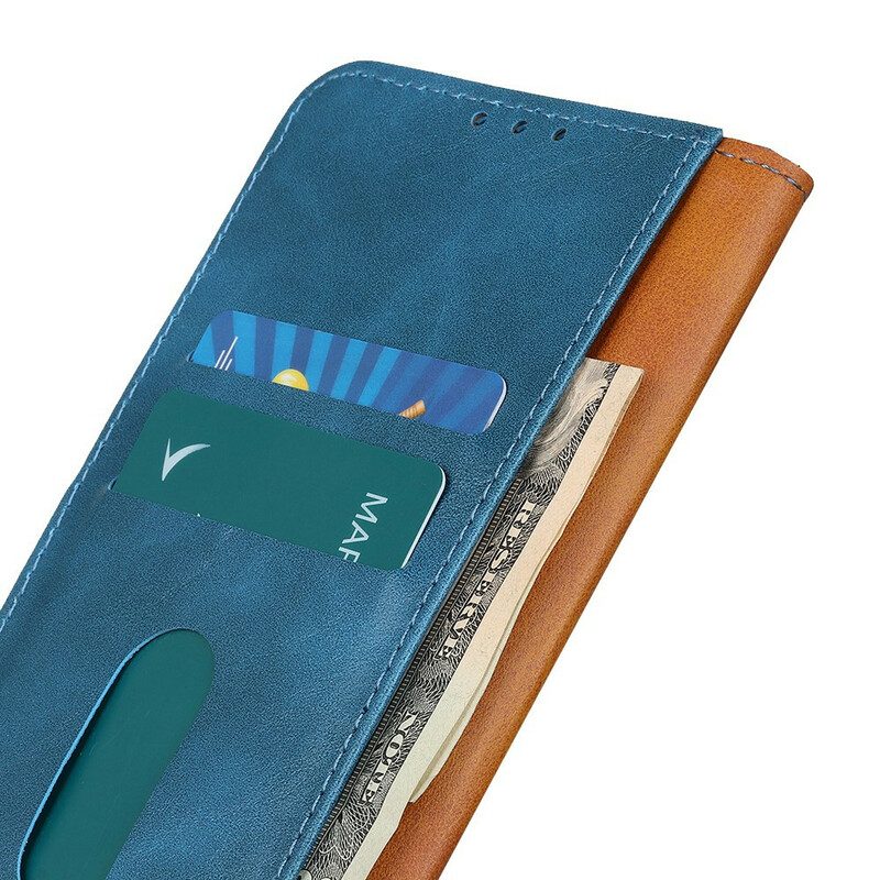 Folio-hoesje voor iPhone 13 Pro Max Khazneh Elegante Lederen Stijl