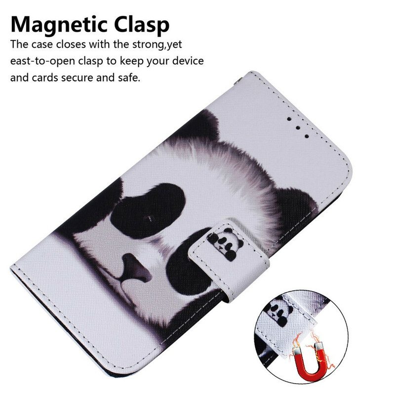 Folio-hoesje voor iPhone 13 Pro Max Panda Gezicht