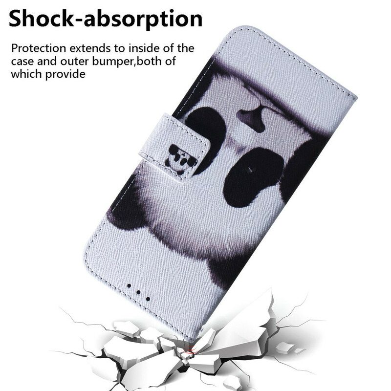 Folio-hoesje voor iPhone 13 Pro Max Panda Gezicht