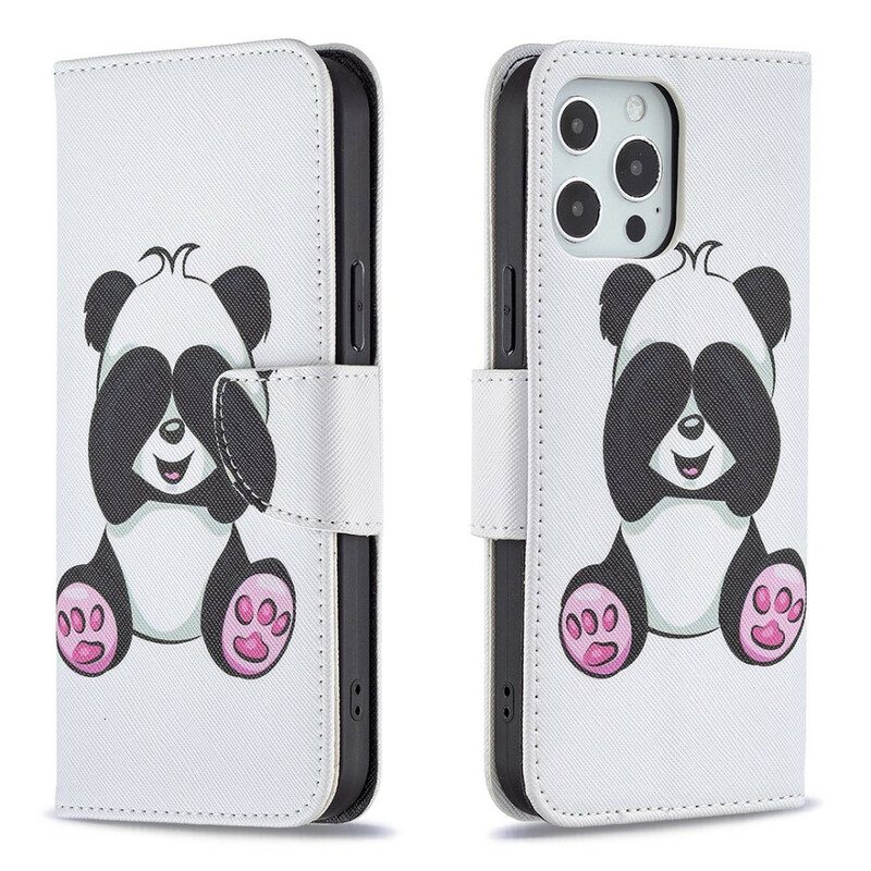 Folio-hoesje voor iPhone 13 Pro Max Panda-plezier