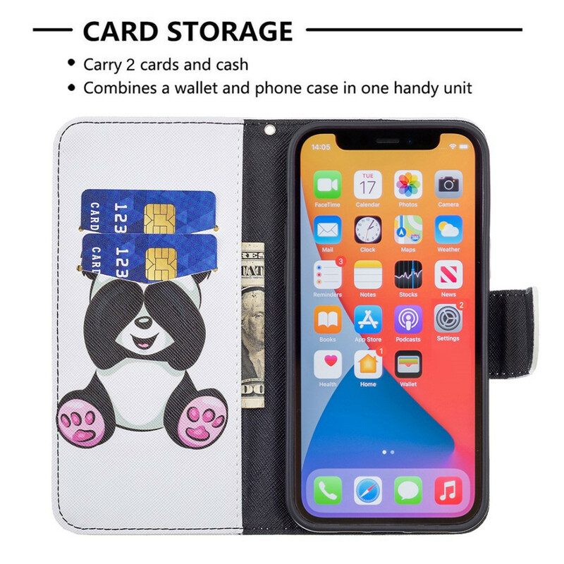 Folio-hoesje voor iPhone 13 Pro Max Panda-plezier