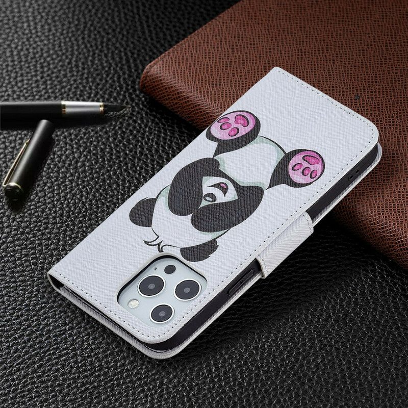 Folio-hoesje voor iPhone 13 Pro Max Panda-plezier