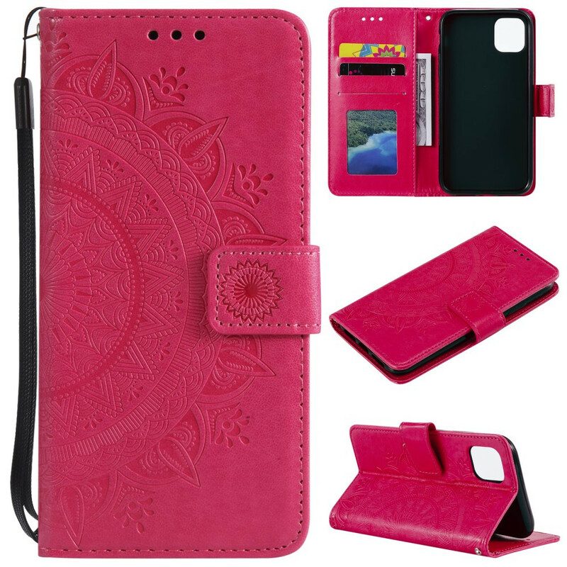 Folio-hoesje voor iPhone 13 Pro Max Zon Mandala