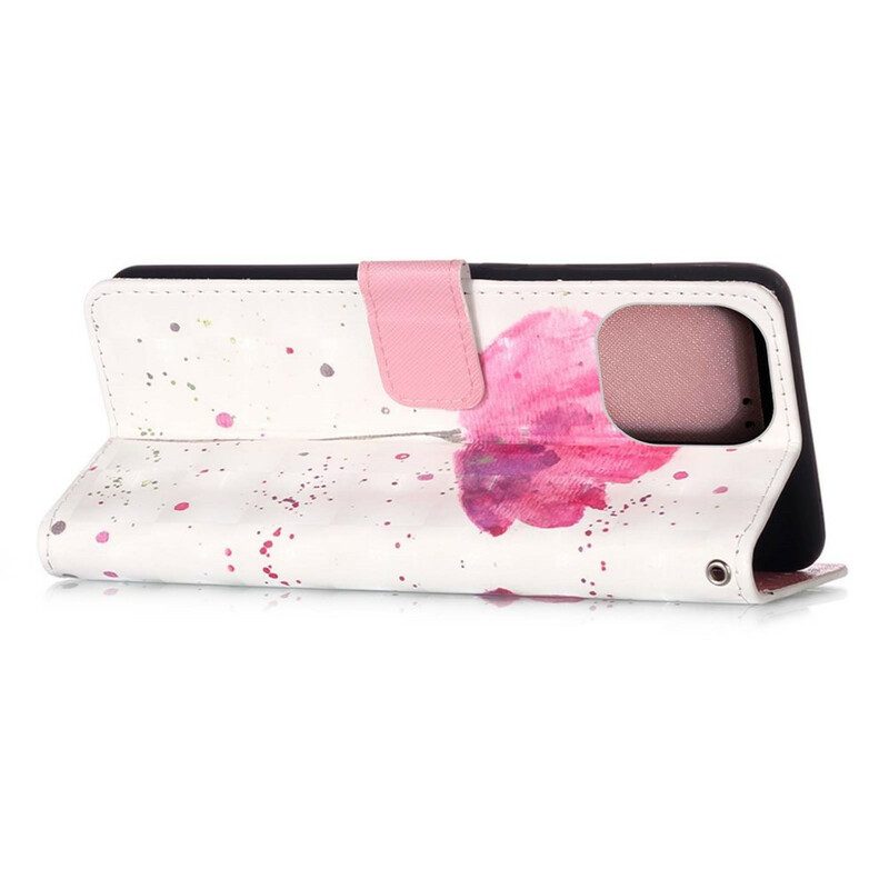 Hoesje Folio-hoesje voor iPhone 13 Pro Max Aquarel Papaver