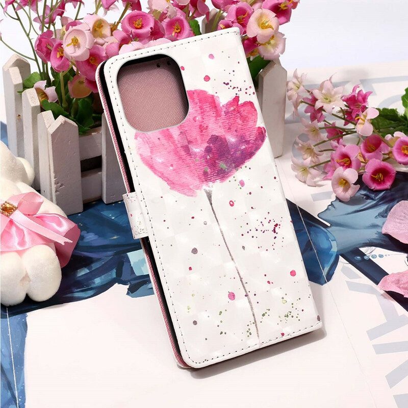 Hoesje Folio-hoesje voor iPhone 13 Pro Max Aquarel Papaver