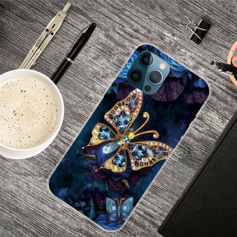 Hoesje voor iPhone 13 Pro Max Blauwe Vlinders