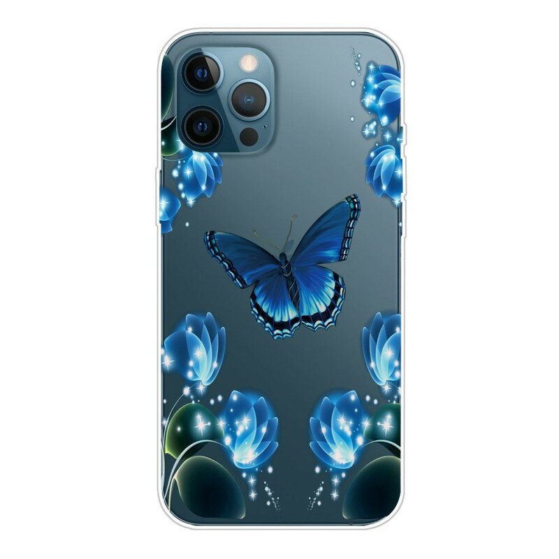 Hoesje voor iPhone 13 Pro Max Blauwe Vlinders