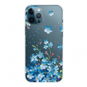 Hoesje voor iPhone 13 Pro Max Boeket Van Blauwe Bloemen