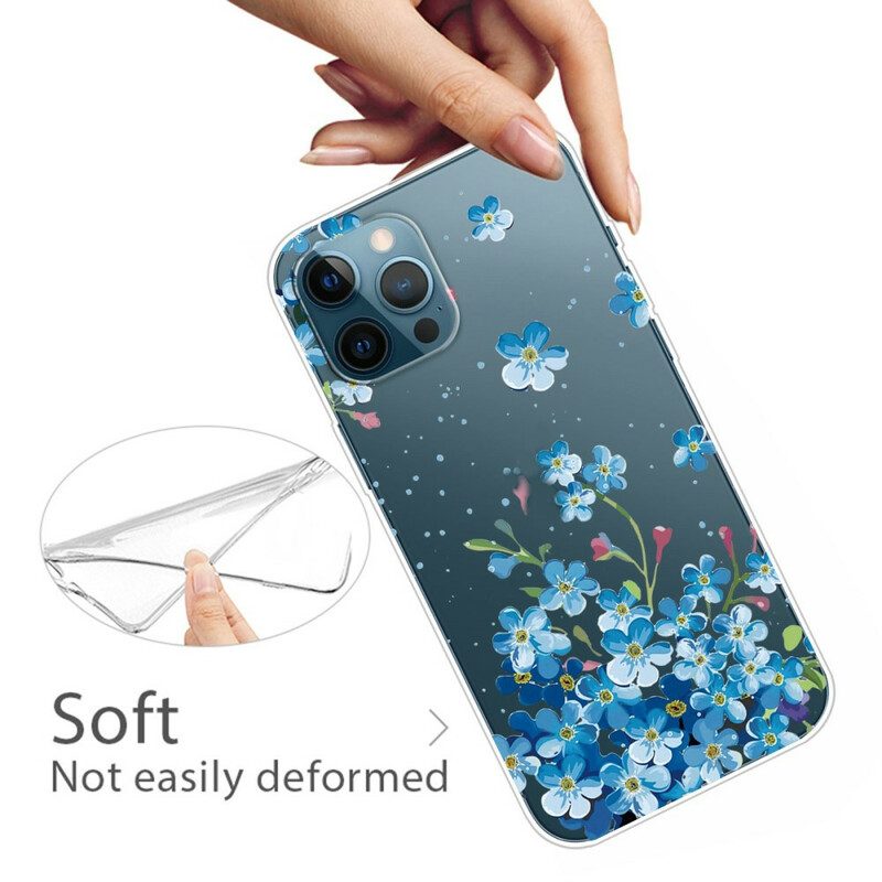 Hoesje voor iPhone 13 Pro Max Boeket Van Blauwe Bloemen