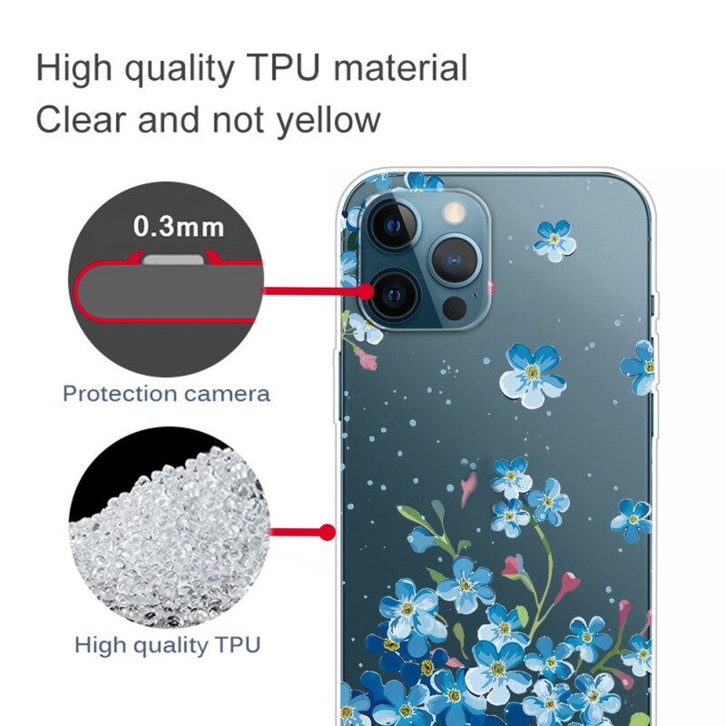 Hoesje voor iPhone 13 Pro Max Boeket Van Blauwe Bloemen