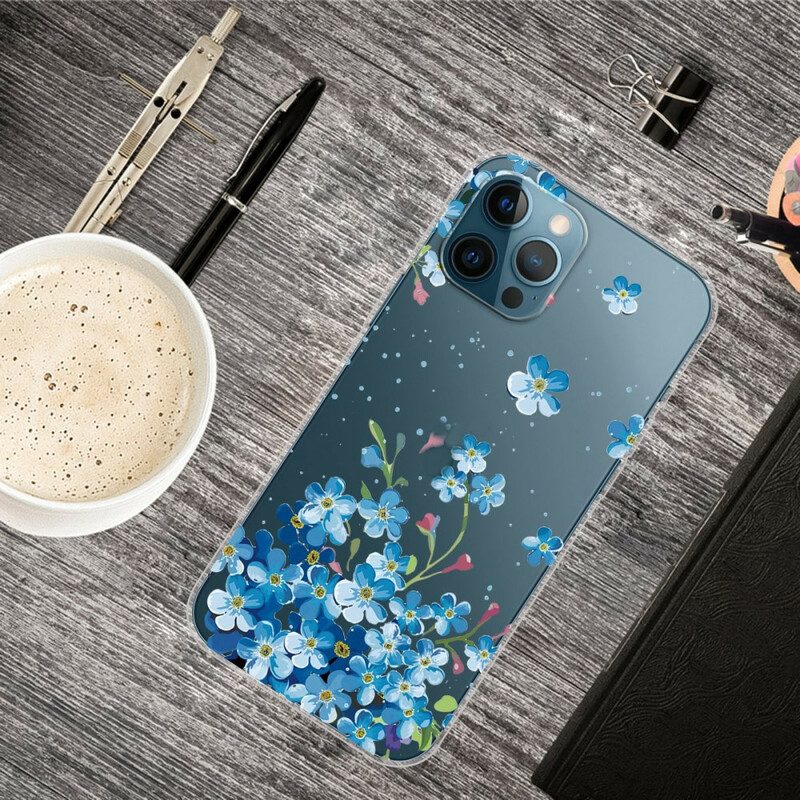 Hoesje voor iPhone 13 Pro Max Boeket Van Blauwe Bloemen