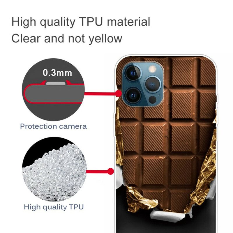 Hoesje voor iPhone 13 Pro Max Flexibele Chocolade