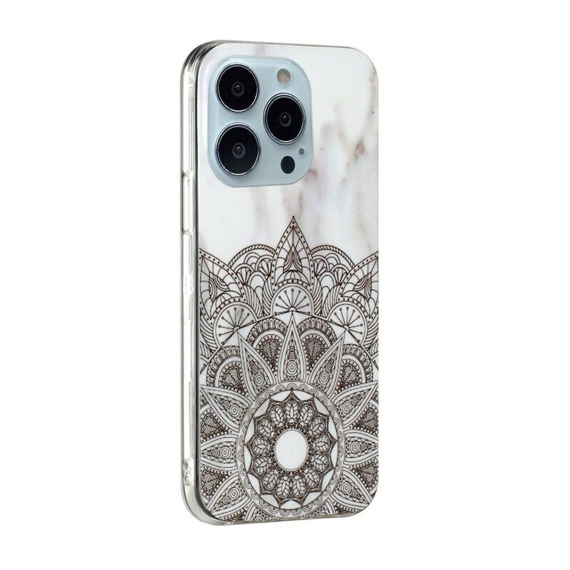 Hoesje voor iPhone 13 Pro Max Gemarmerde Mandala