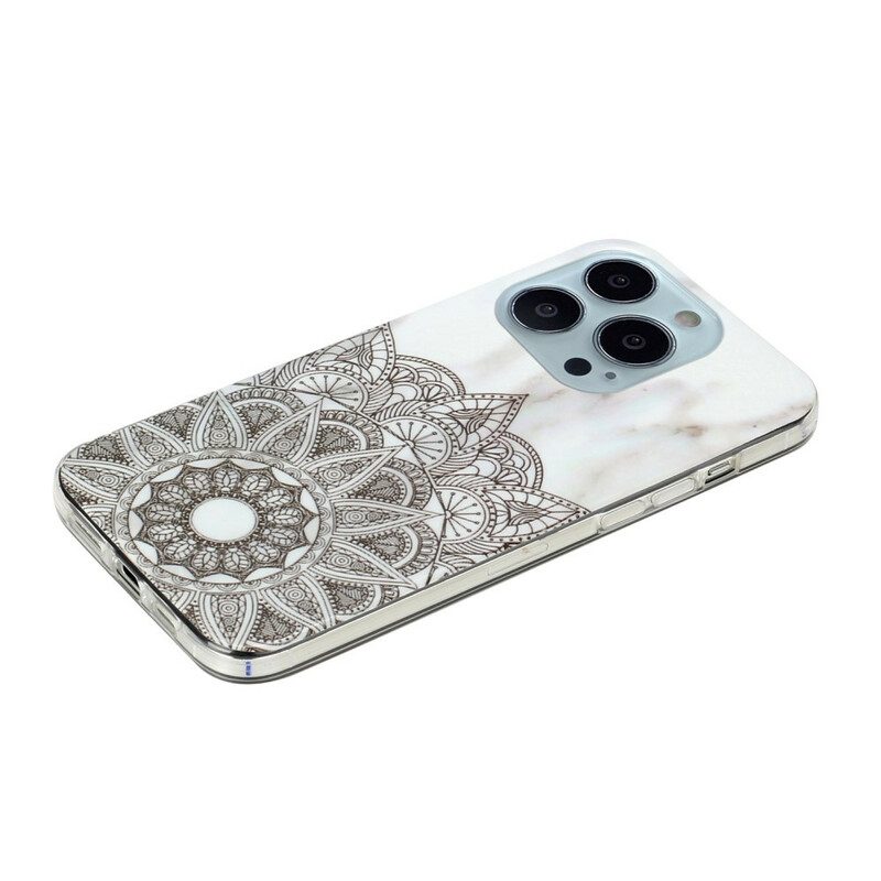 Hoesje voor iPhone 13 Pro Max Gemarmerde Mandala