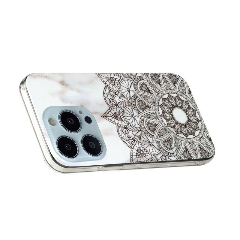 Hoesje voor iPhone 13 Pro Max Gemarmerde Mandala