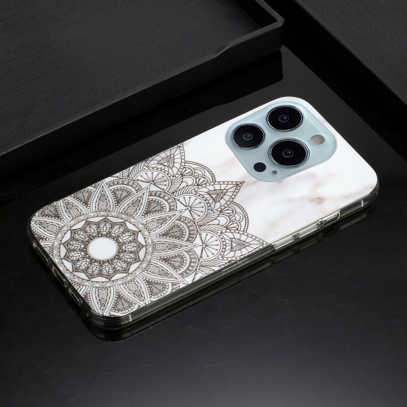 Hoesje voor iPhone 13 Pro Max Gemarmerde Mandala