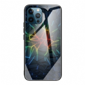 Hoesje voor iPhone 13 Pro Max Geometrie Gehard Glas