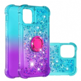 Hoesje voor iPhone 13 Pro Max Glitter Ringbeugel