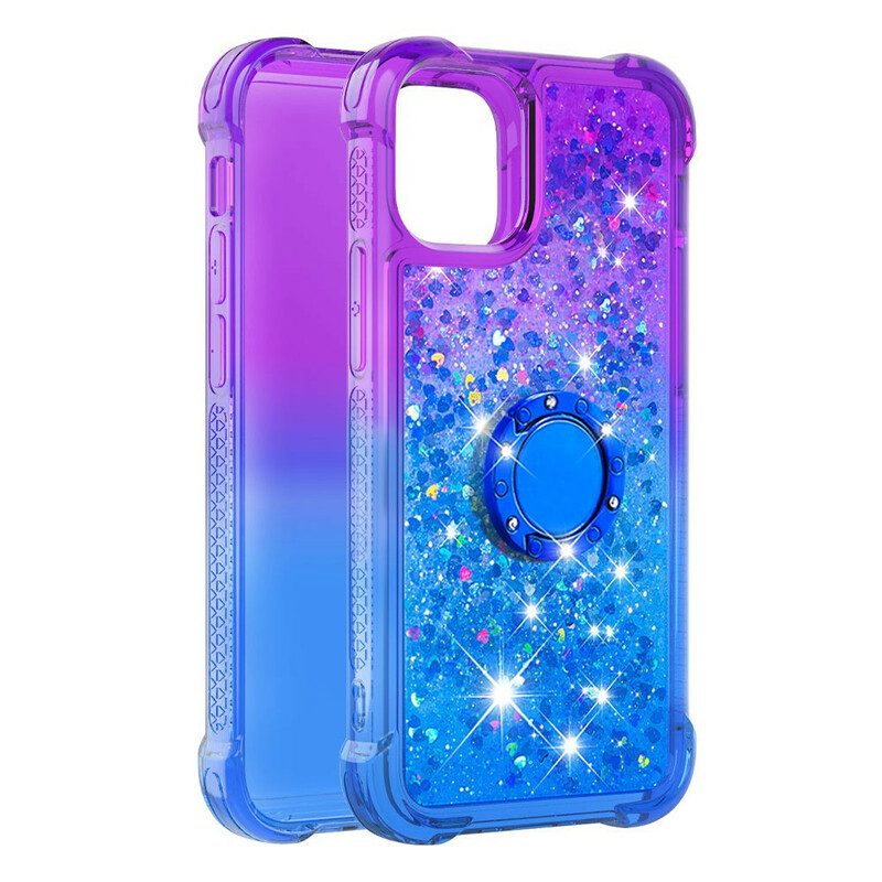 Hoesje voor iPhone 13 Pro Max Glitter Ringbeugel