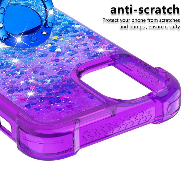 Hoesje voor iPhone 13 Pro Max Glitter Ringbeugel