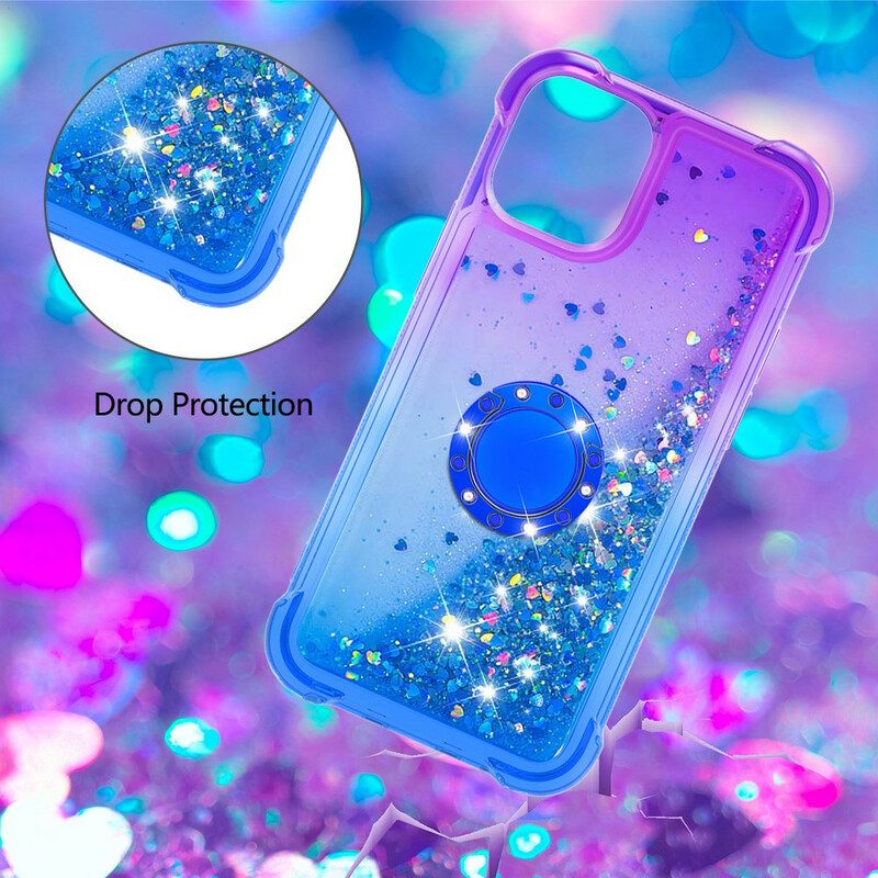 Hoesje voor iPhone 13 Pro Max Glitter Ringbeugel