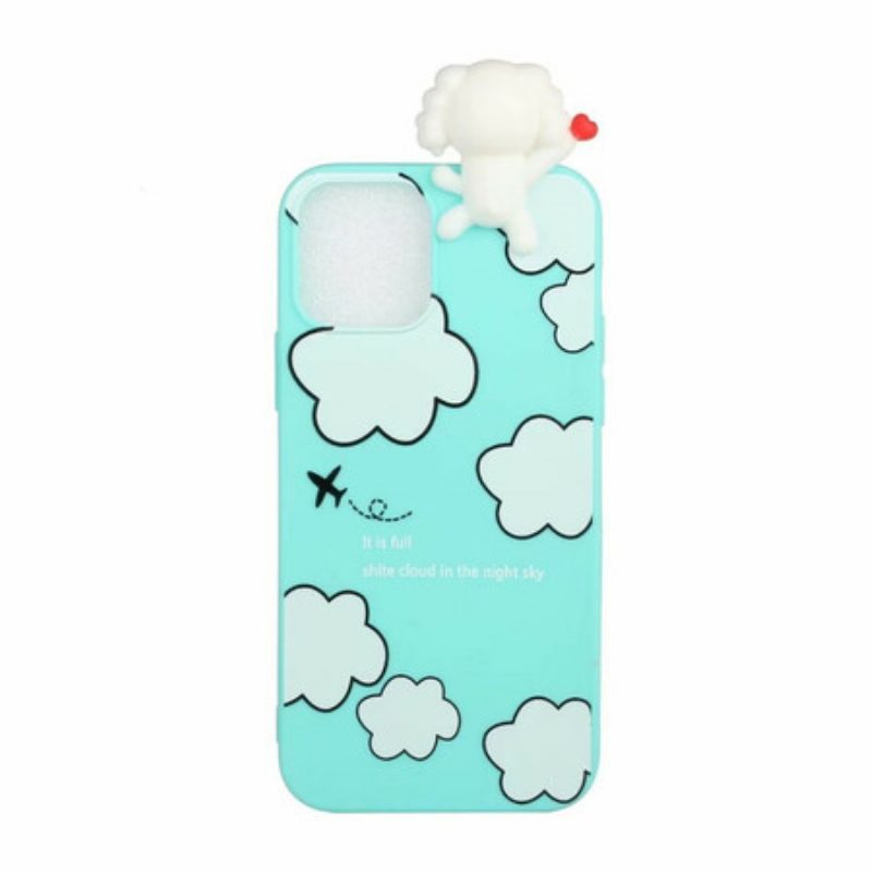 Hoesje voor iPhone 13 Pro Max Hond In De Wolken 3d