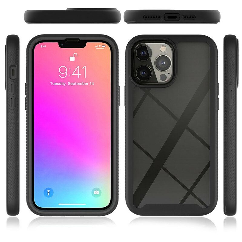 Hoesje voor iPhone 13 Pro Max Hybride Ontwerp Siliconen Randen