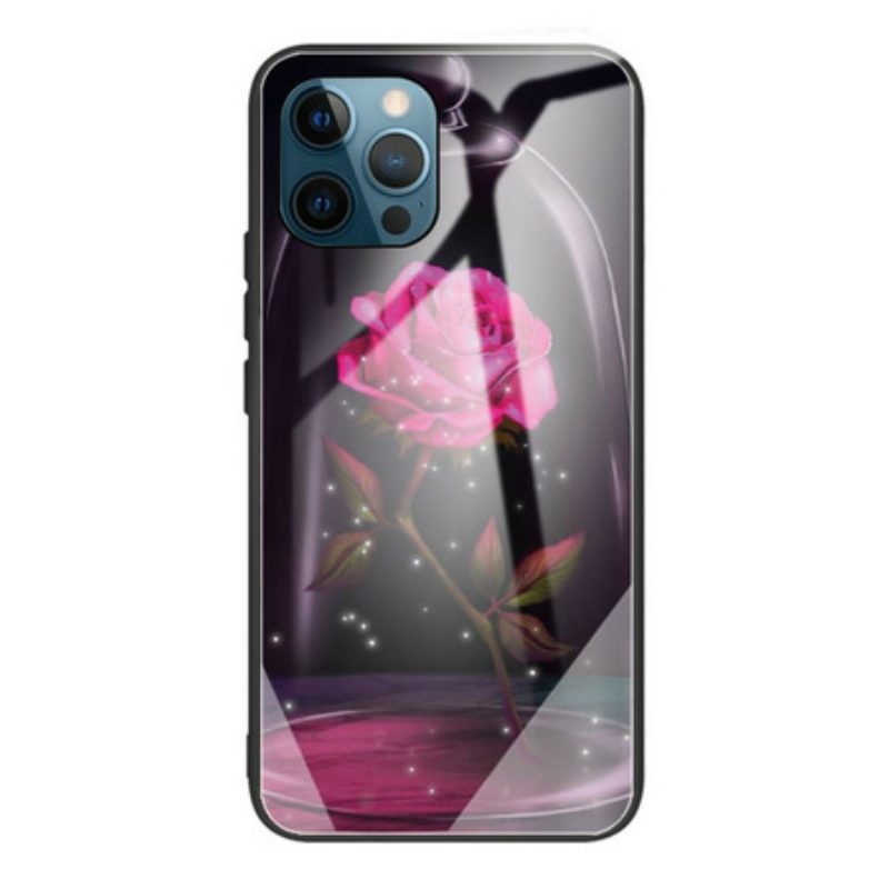 Hoesje voor iPhone 13 Pro Max Magisch Roze Gehard Glas