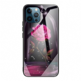 Hoesje voor iPhone 13 Pro Max Magisch Roze Gehard Glas