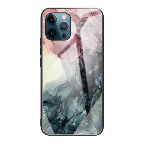 Hoesje voor iPhone 13 Pro Max Marmer Gehard Glas