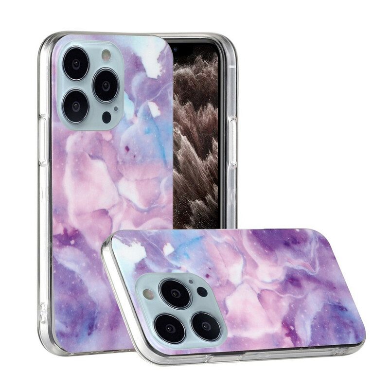 Hoesje voor iPhone 13 Pro Max Marmeren Versie