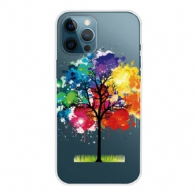 Hoesje voor iPhone 13 Pro Max Naadloze Aquarel Boom