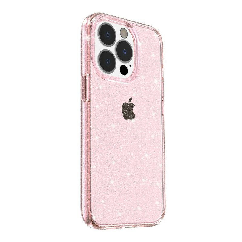 Hoesje voor iPhone 13 Pro Max Transparante Pailletten