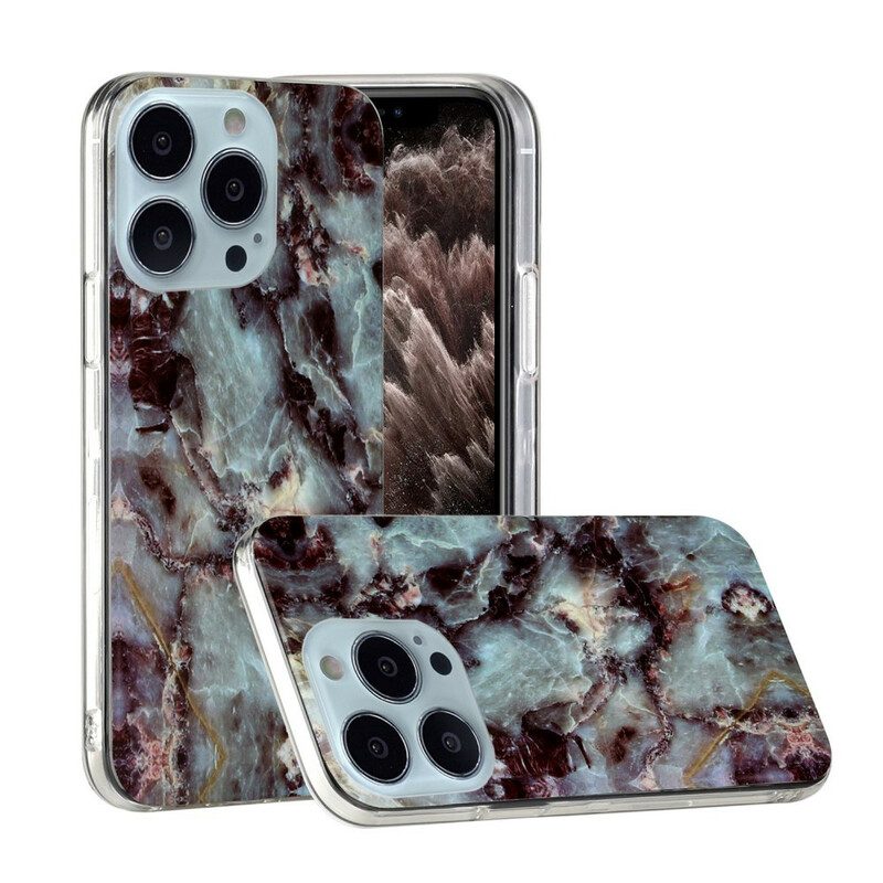 Hoesje voor iPhone 13 Pro Max Vereenvoudigd Marmer