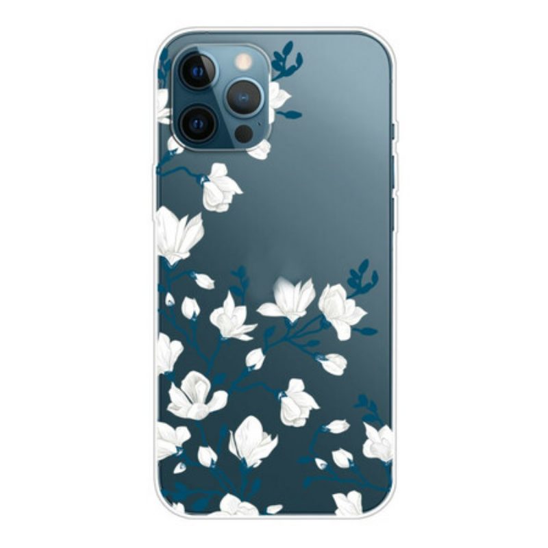 Hoesje voor iPhone 13 Pro Max Witte Bloemen