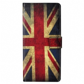 Leren Hoesje voor iPhone 13 Pro Max Engelse Vlag